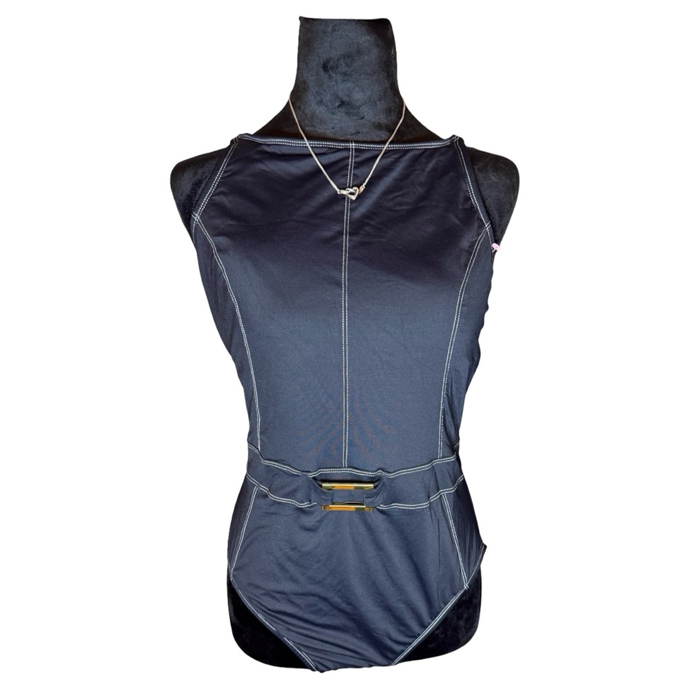 Bleu Rod Beattie Black One Piece Swimsuit Size 12 NWT